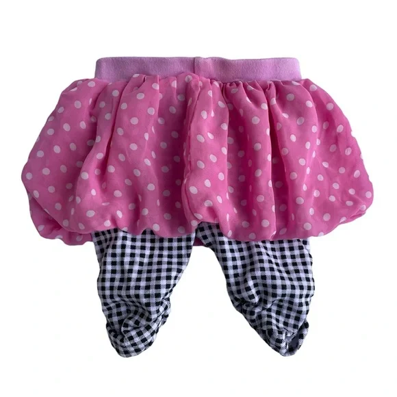 Skirt with leggings baby girl 3-6 months pink polka dots - Picture 2 of 3